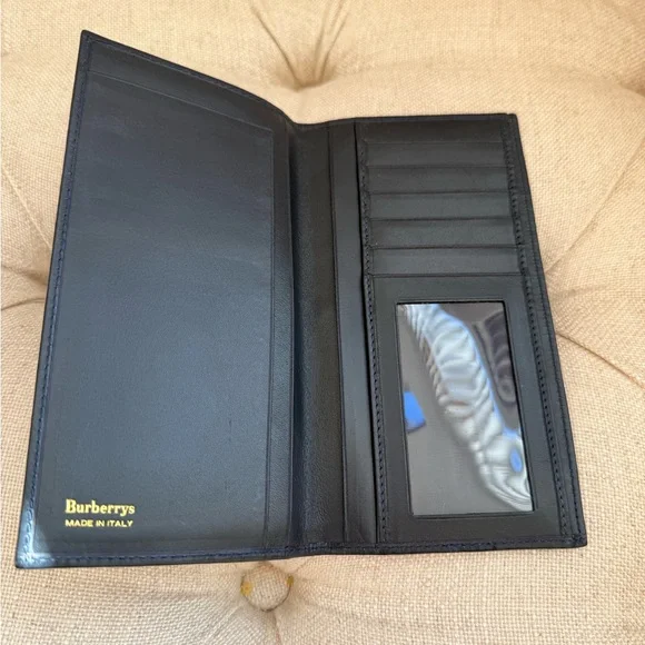 Burberrys Vintage Navy Nova Check Long Wallet - Picture 4 of 7